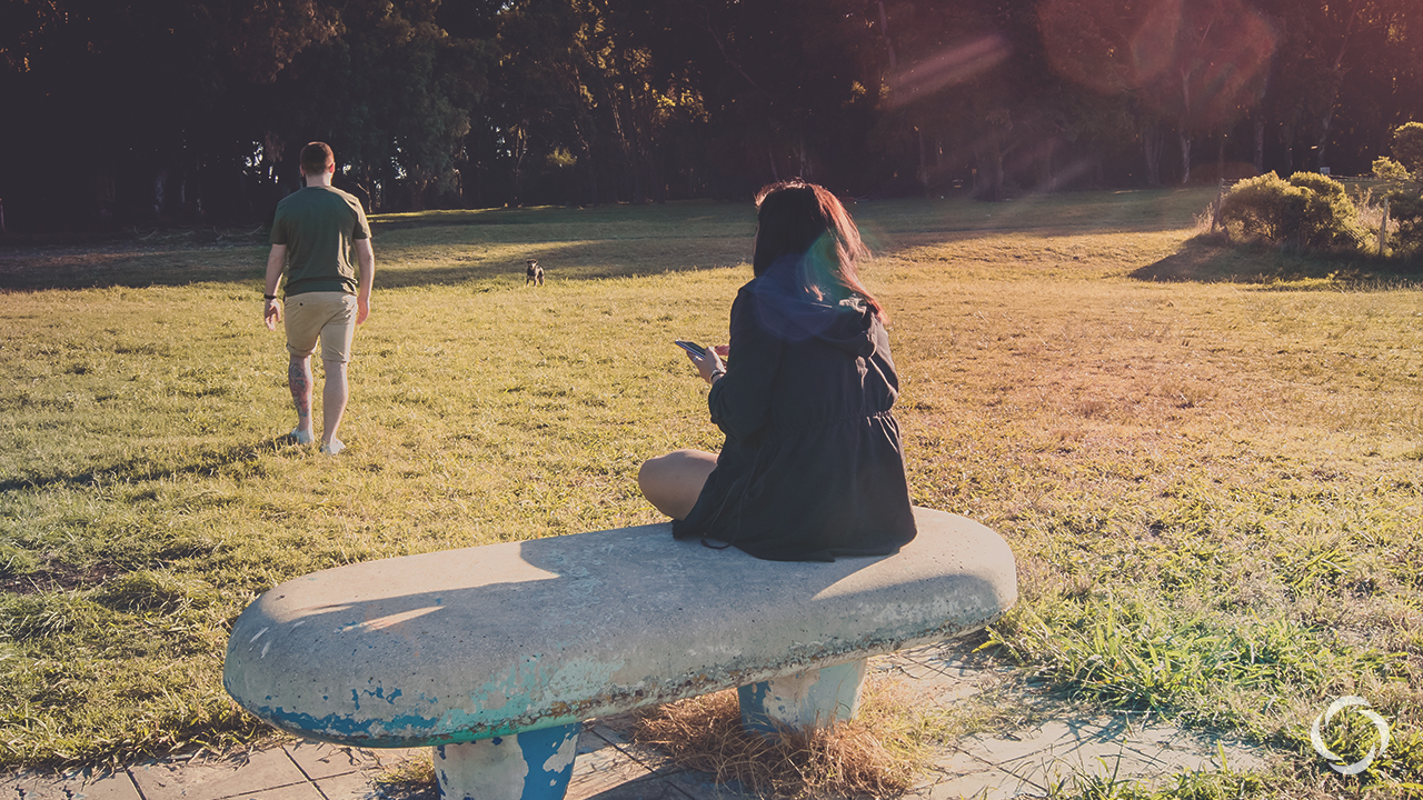 teens at a garden