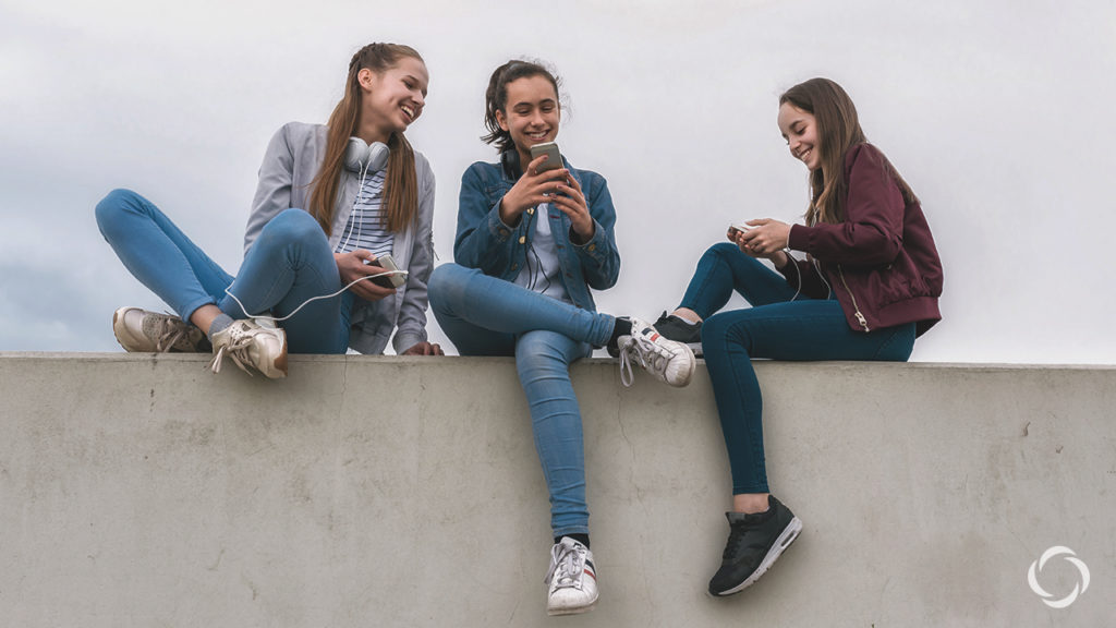 teens hanging out