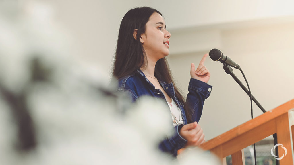 woman speaking