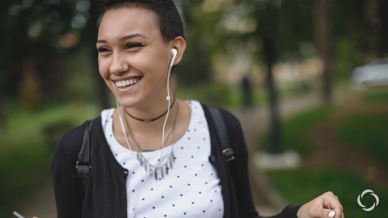 woman smiling