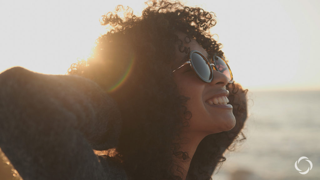 woman smiling