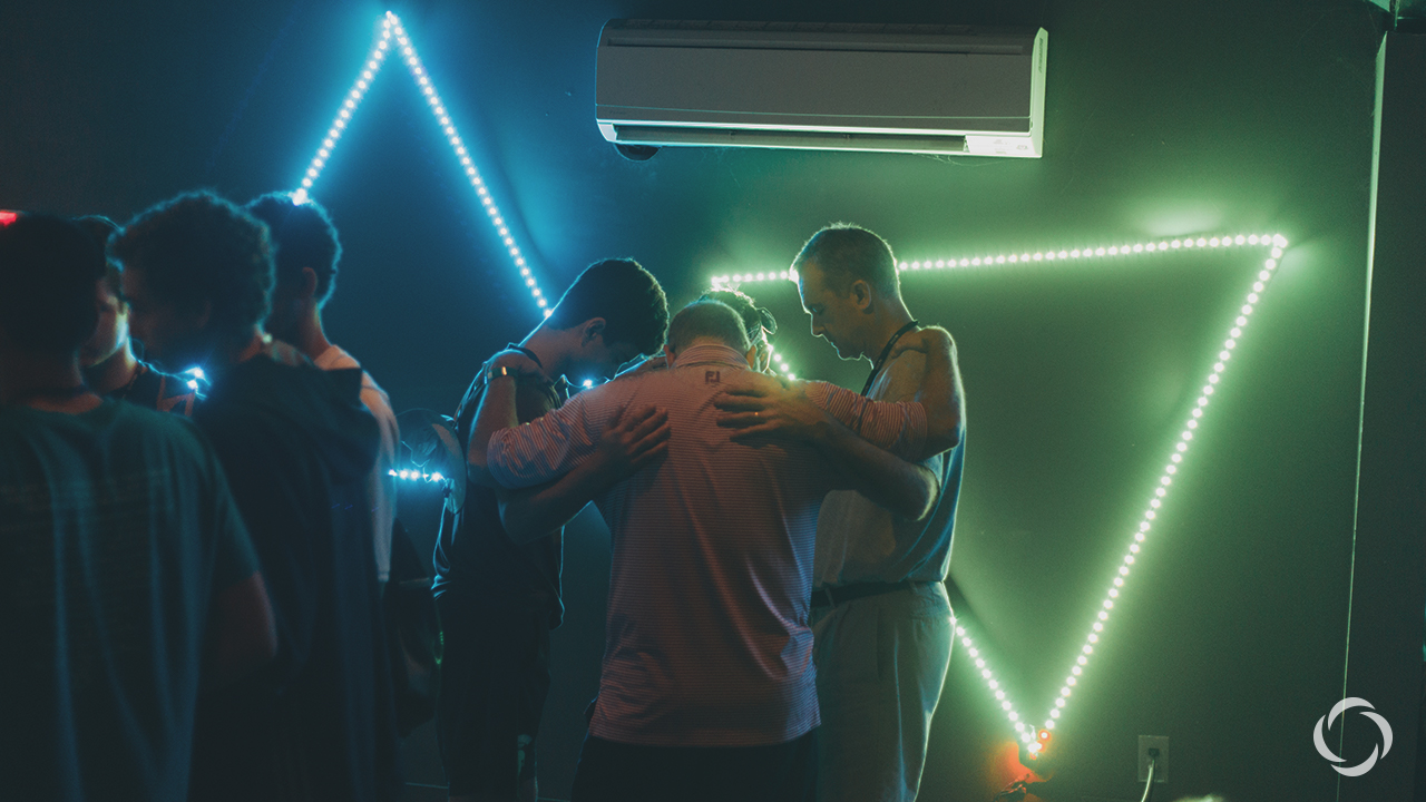 Men praying